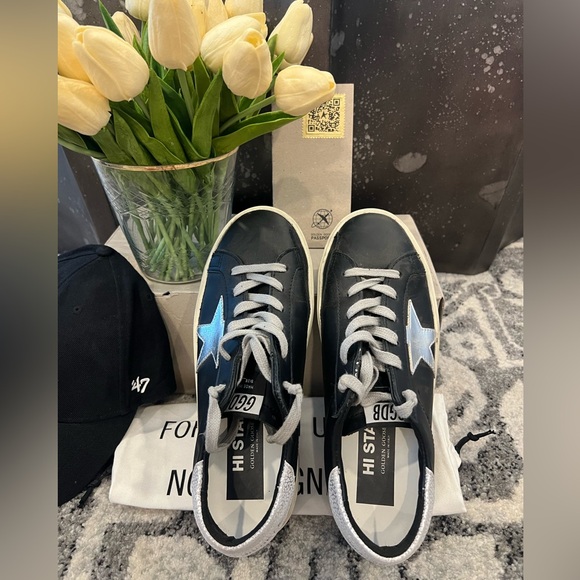 Golden Goose Hi Star platform low-top sneaker.  Size 37 - Picture 2 of 9